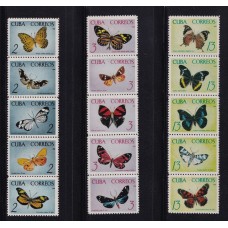 CUBA 1965 SERIE COMPLETA DE ESTAMPILLAS NUEVAS MINT MARIPOSAS 15 EUROS